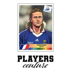 Emmanuel Petit World Cup Sticker Kids T-Shirt – emmanuel petit white Players Couture design