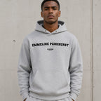 emmeline-pankhurst name-print hoodie - grey