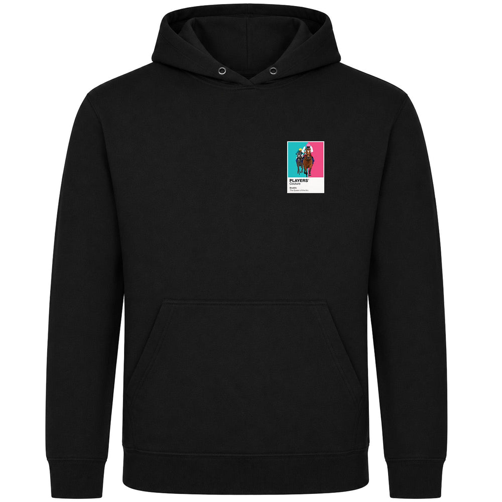 Enable horse racing hoodie – mens black hoodie view