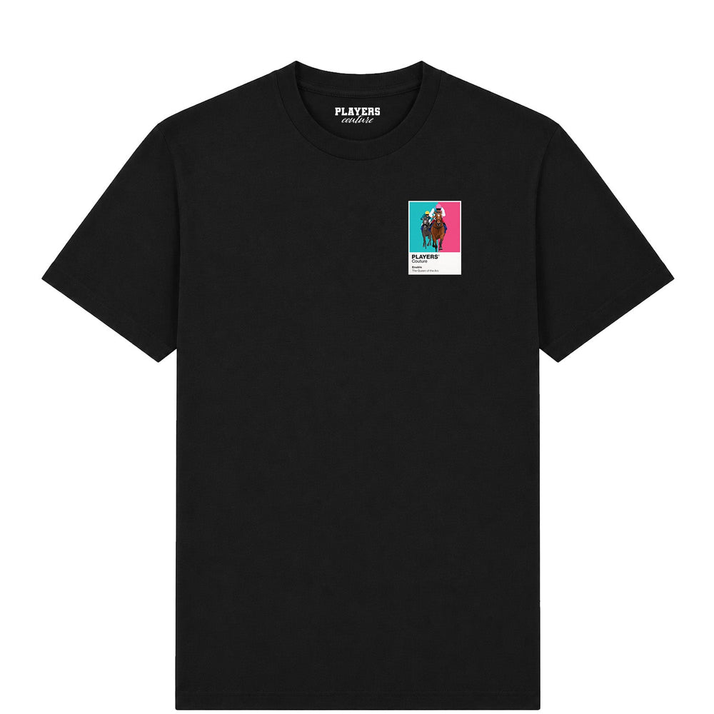 Enable horse racing T-shirt – mens black tshirt view