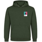 Enable horse racing hoodie – mens earthy green hoodie view