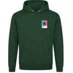 Enable horse racing hoodie – mens forest green hoodie view