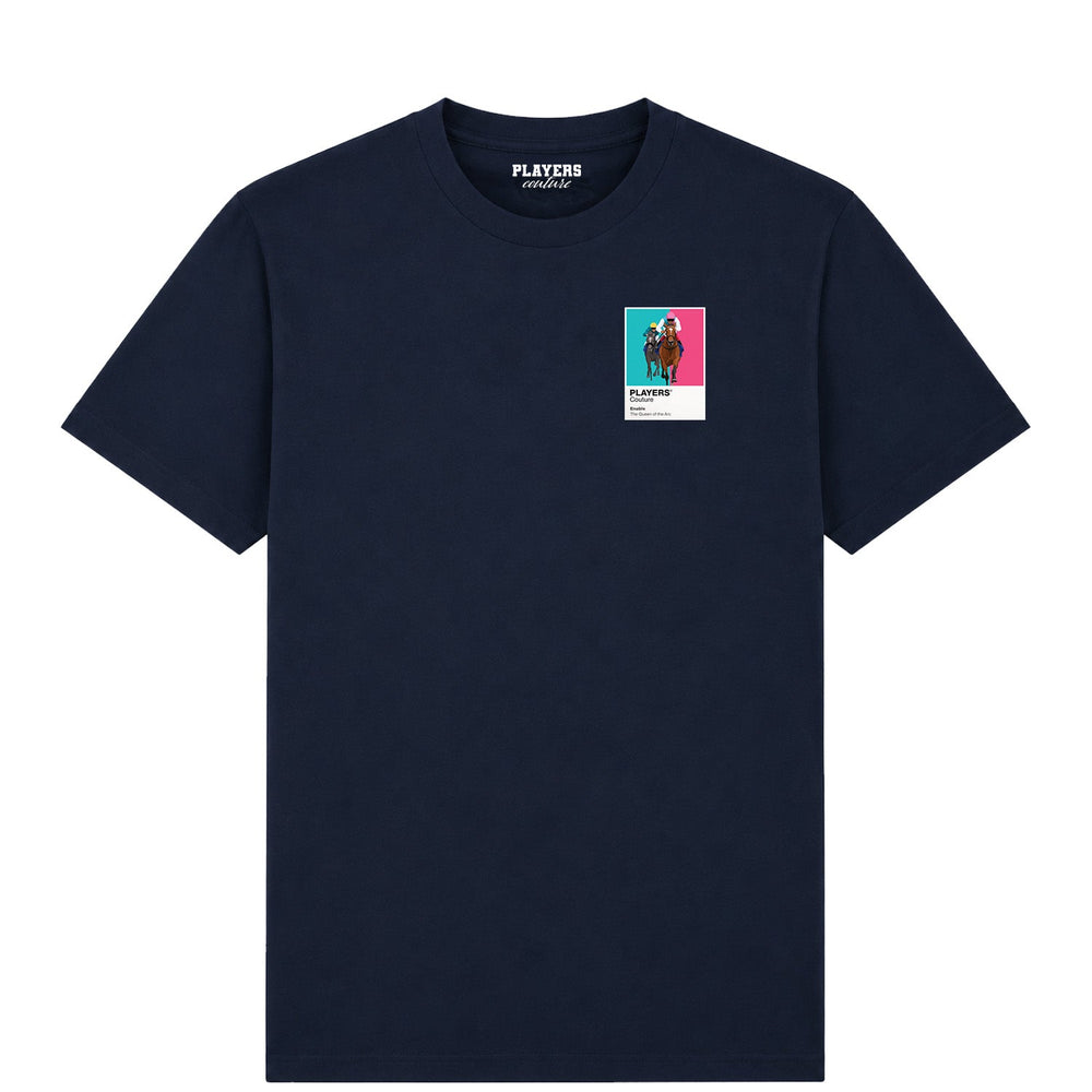 Enable horse racing T-shirt – mens navy tshirt view