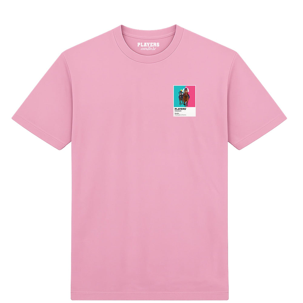 Enable horse racing T-shirt – mens pink tshirt view