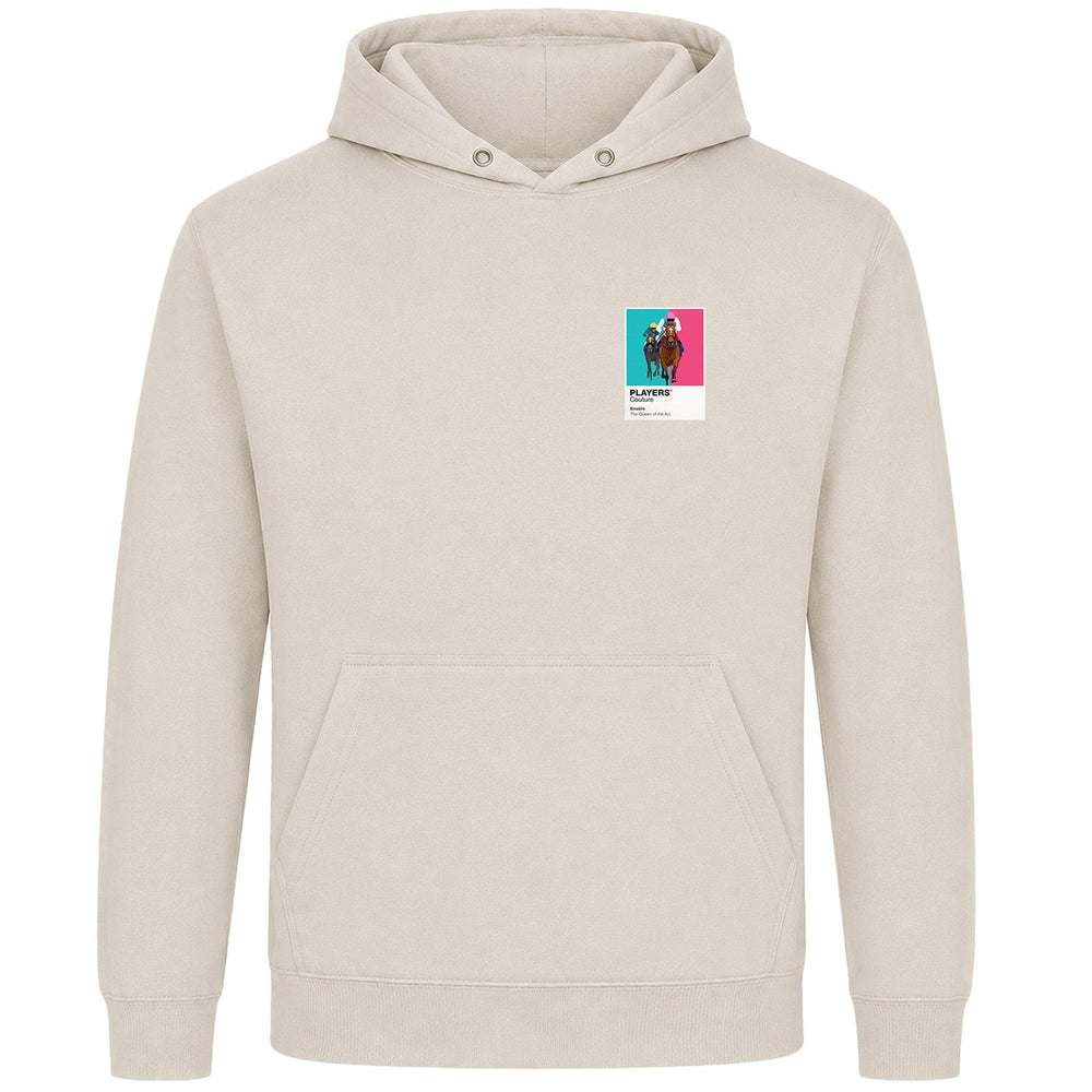Enable horse racing hoodie – mens stone hoodie view