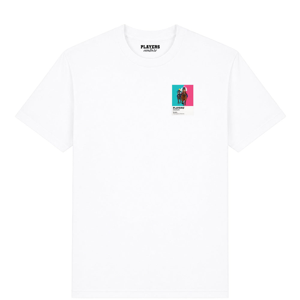 Enable horse racing T-shirt – mens white tshirt view