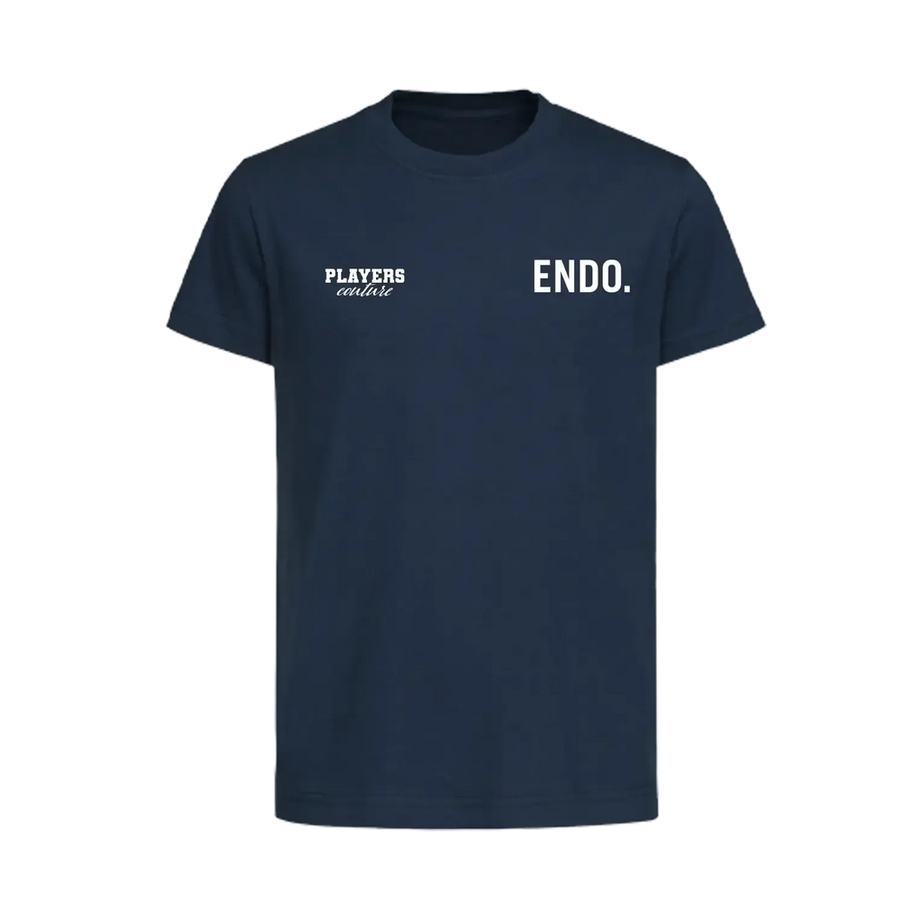 Wataru Endo t-shirt – navy kids' t-shirt featuring the Wataru Endo Players Couture logo