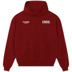 Wataru Endo hoodie – red men's hoodie featuring the Wataru Endo Players Couture logo