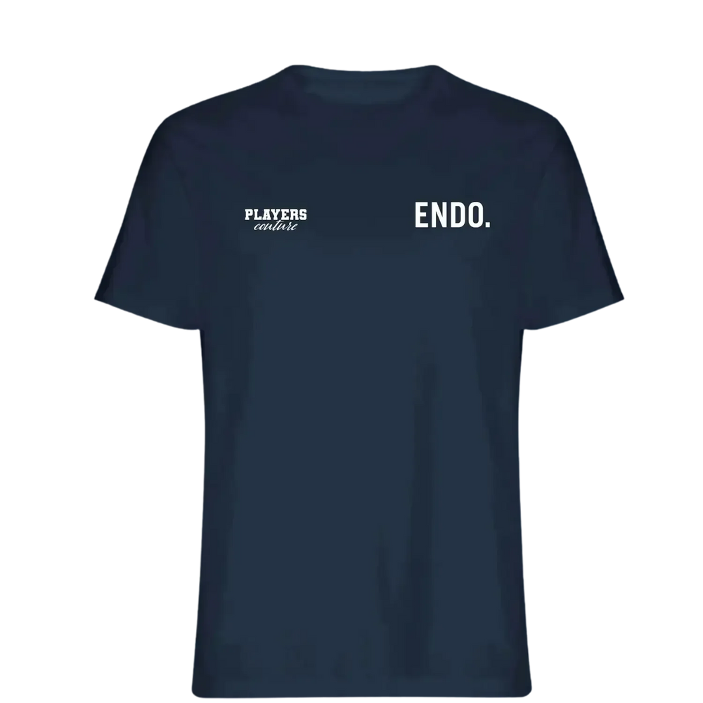Endo t-shirt – navy men's t-shirt featuring the Endo Players Couture logo