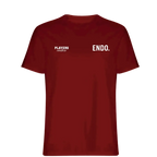 Endo t-shirt – red men's t-shirt featuring the Endo Players Couture logo