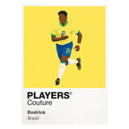 Endrick Brazil Icon Frame Kids T-Shirt — White Artwork