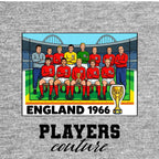 England 1966 Team World Cup Sticker Men's T-Shirt – grey close-up detail shot of the England 1966 Team World Cup Players