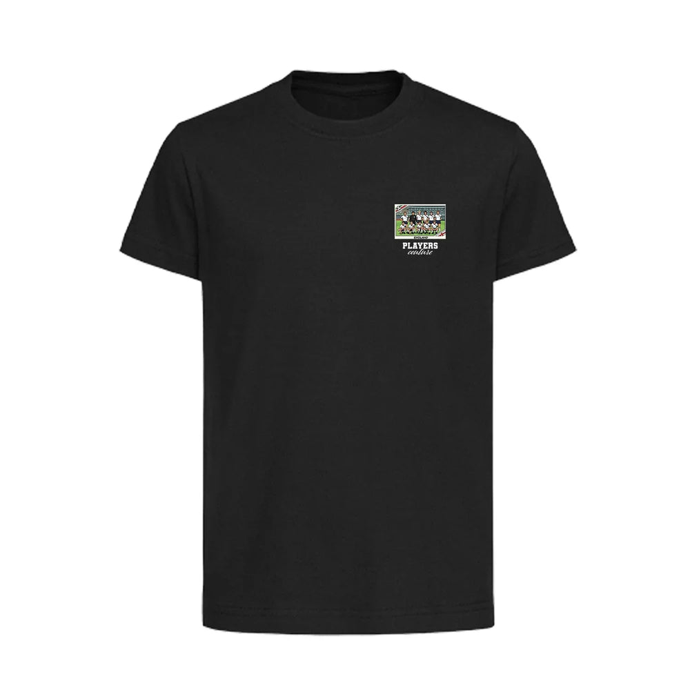 England World Cup Sticker Kids T-Shirt – england 1986 team sticker kids black tshirt Players Couture design