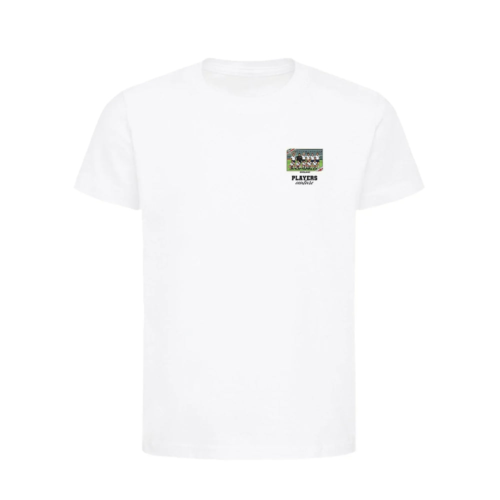 England World Cup Sticker Kids T-Shirt – england 1986 team sticker kids white tshirt Players Couture design
