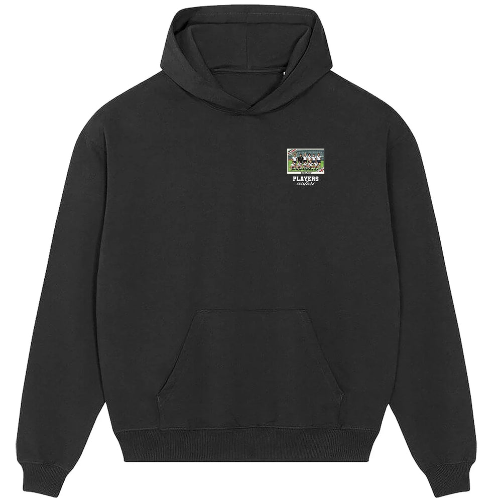 England World Cup Sticker Men's Hoodie – england 1986 team sticker mens black hoodie Players Couture design