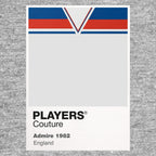 England 1982 Classic Football Shirt Team Colours Frame Men's T-Shirt – grey close-up detail shot of the England 1982 Players