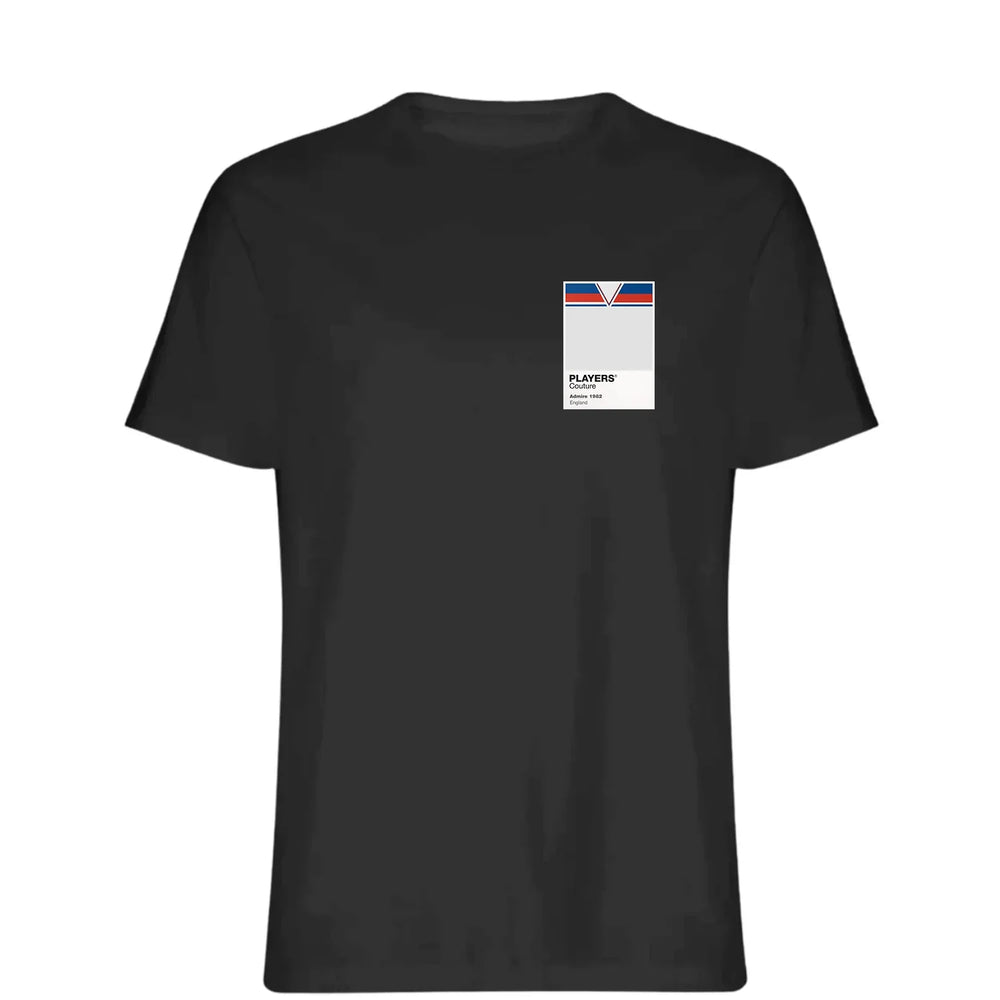 England 1982 t-shirt – black men's t-shirt featuring the England 1982 Players Couture logo