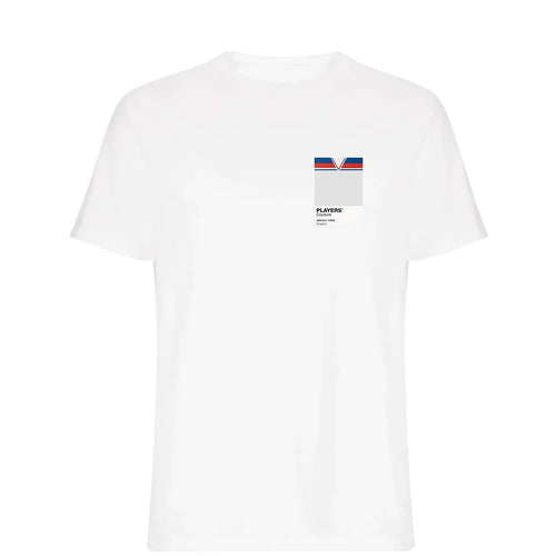 England 1982 t-shirt – white men's t-shirt featuring the England 1982 Players Couture logo