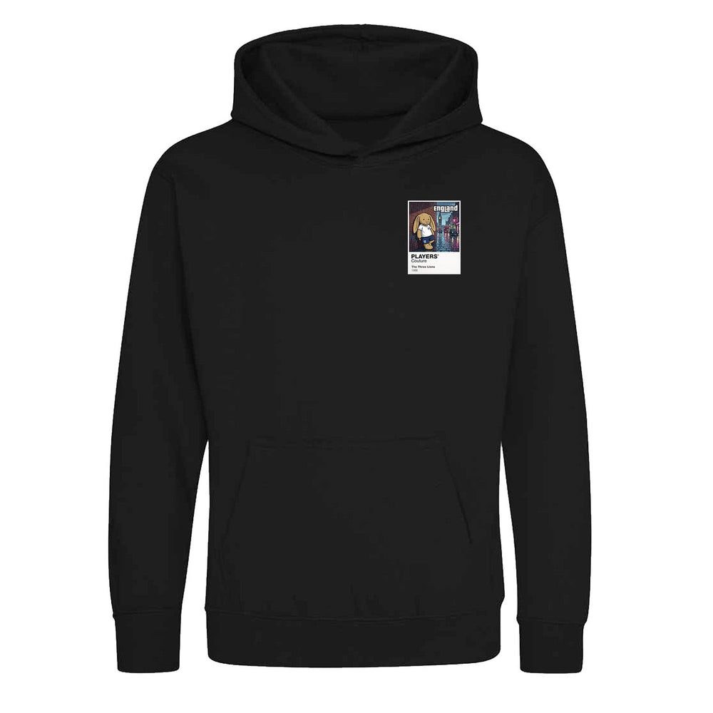 England Football Cool Bunny Kids Hoodie – England football cool bunny kids hoodie in Black – Players Couture