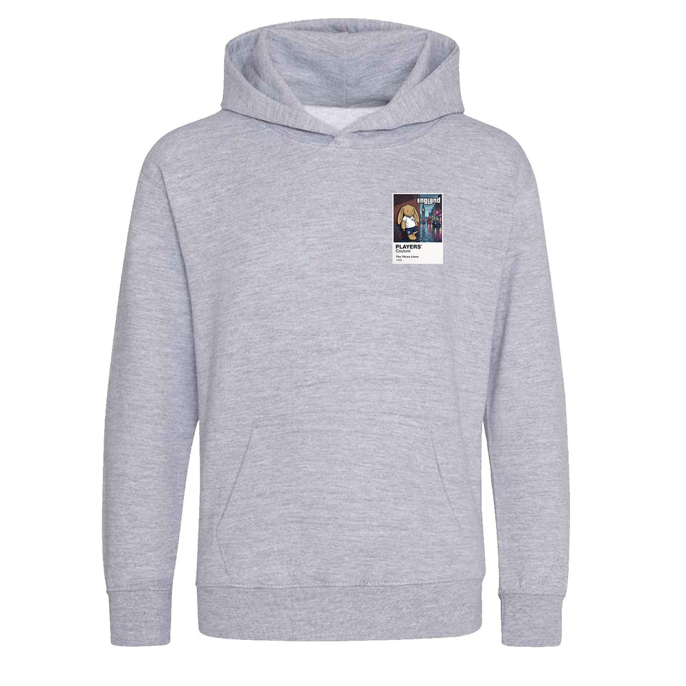England Football Cool Bunny Kids Hoodie – England football cool bunny kids hoodie in Gray – Players Couture