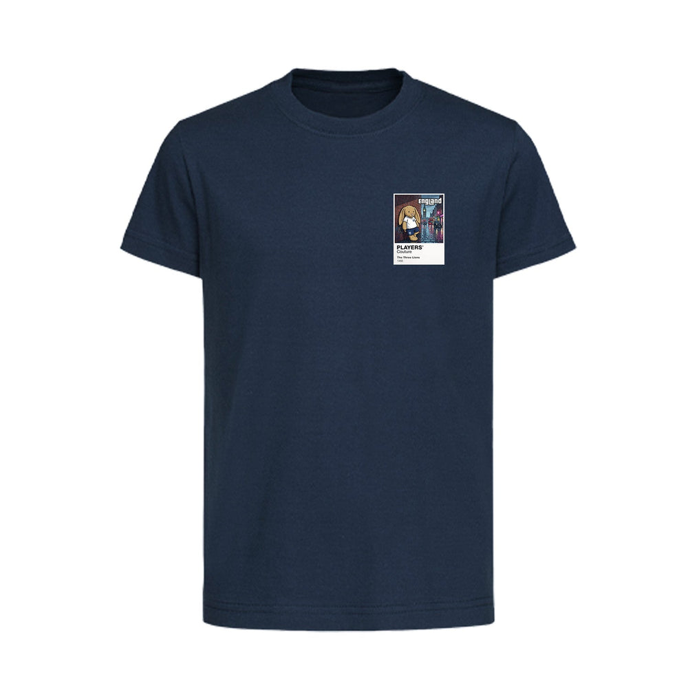 England Football Cool Bunny Kids T-Shirt – England football cool bunny kids t-shirt in Navy – Players Couture