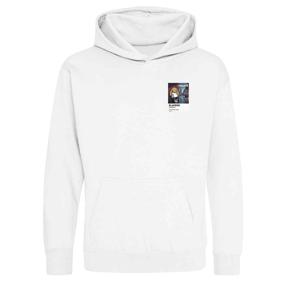 England Football Cool Bunny Kids Hoodie – England football cool bunny kids hoodie in White – Players Couture