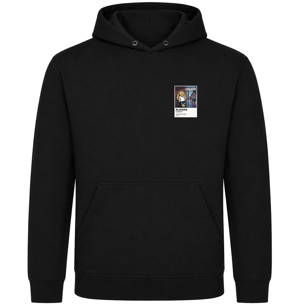 England Football Cool Bunny Men's Hoodie – England football cool bunny men's hoodie in Black – Players Couture