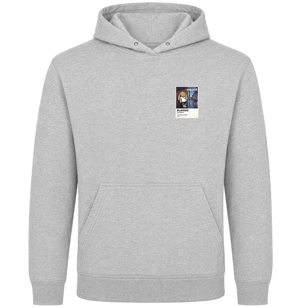 England Football Cool Bunny Men's Hoodie – England football cool bunny men's hoodie in Gray – Players Couture