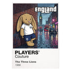England Football Cool Bunny Men's Hoodie – England football cool bunny artwork close-up on White – Players Couture