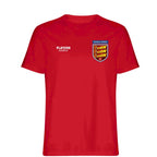 England Three Lions Bars t-shirt – red men's t-shirt featuring the England Three Lions Bars Players Couture logo