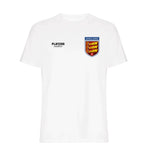 England Three Lions Bars Logo Players Couture Mens T-Shirt White