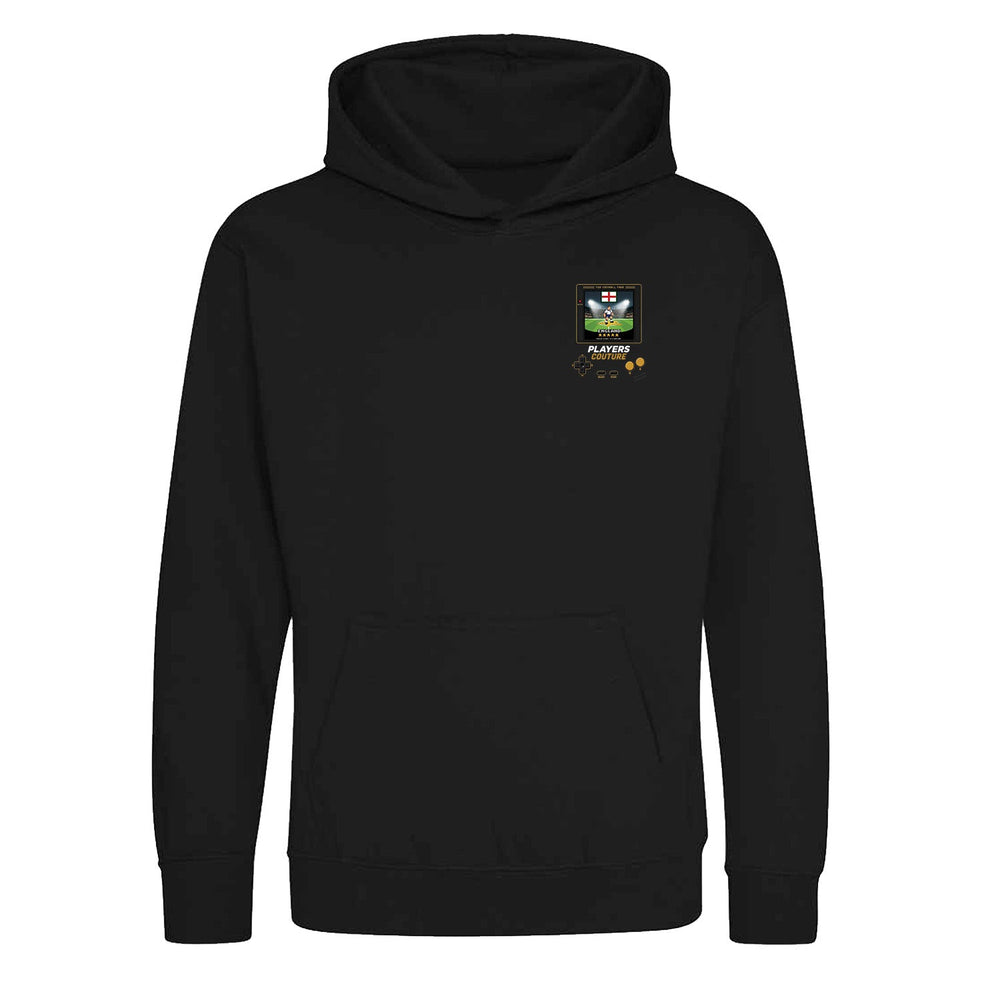 England World Cup 8-Bit Kids Hoodie retro gaming football design by Players Couture