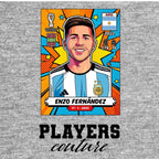 Enzo Fernandez World Cup Sticker Men's Hoodie – enzo fernandez grey Players Couture design