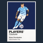 Enzo Fernández Manchester City Icon Frame artwork in navy