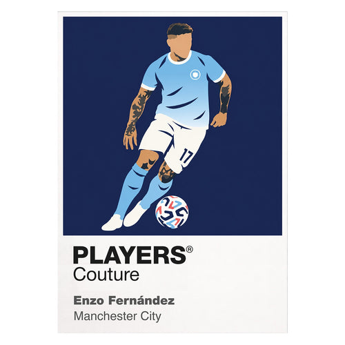 Enzo Fernández Manchester City Icon Frame artwork on white
