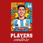 Enzo Fernandez World Cup Sticker Kids Hoodie – enzo fernandez red Players Couture design