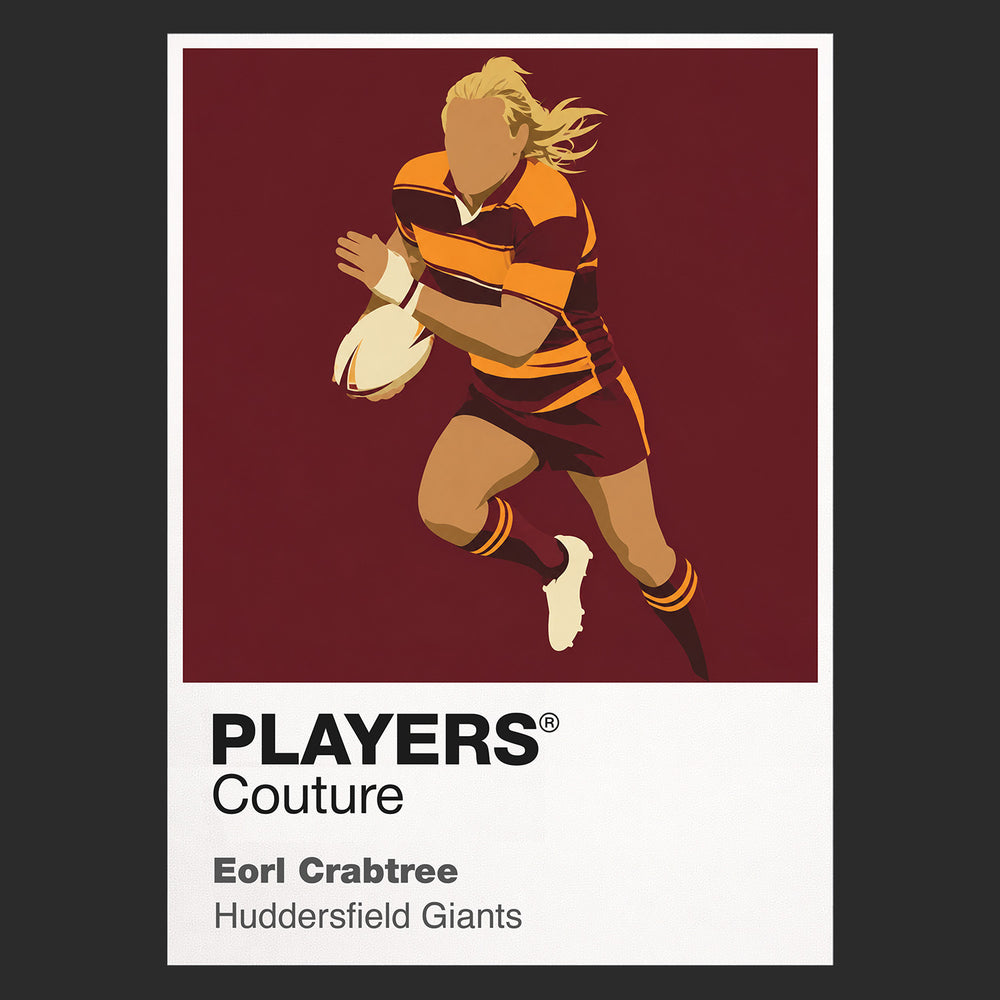 Eorl Crabtree Huddersfield Giants Rugby League Icon Frame Men's Hoodie