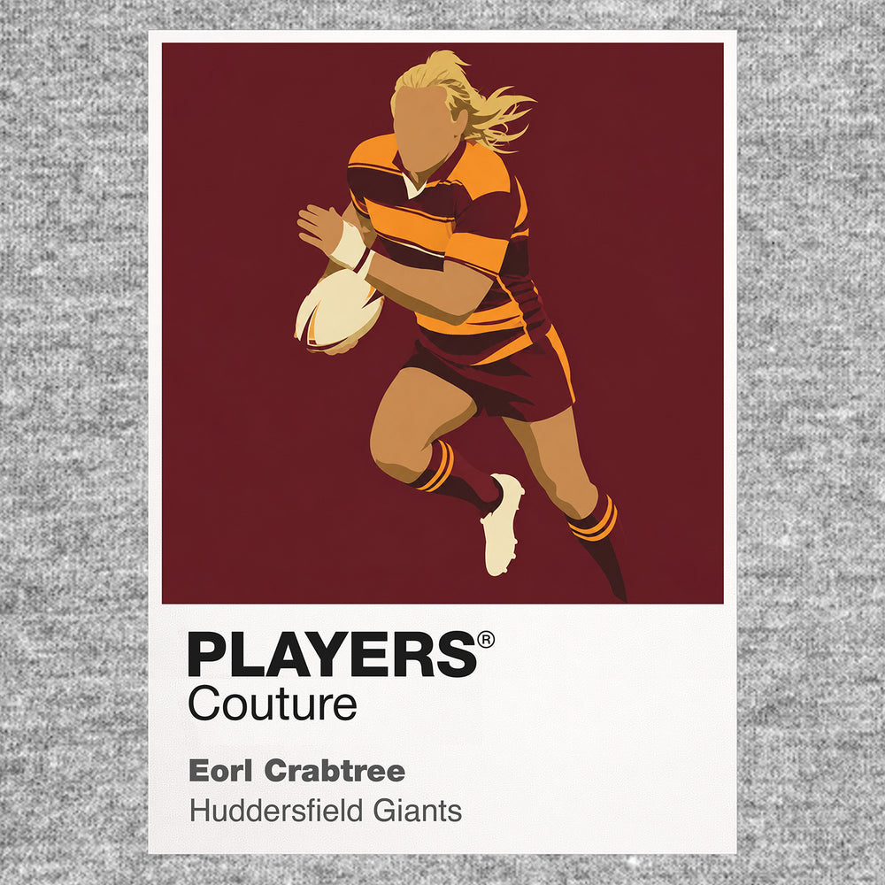 Eorl Crabtree Huddersfield Giants Rugby League Icon Frame Men's Hoodie