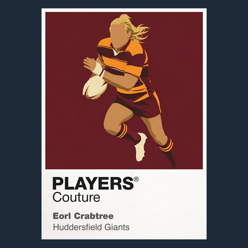 Eorl Crabtree Huddersfield Giants Rugby League Icon Frame Men's Hoodie