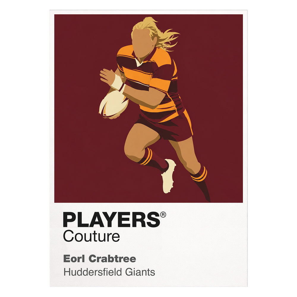 Eorl Crabtree Huddersfield Giants Rugby League Icon Frame Men's Hoodie