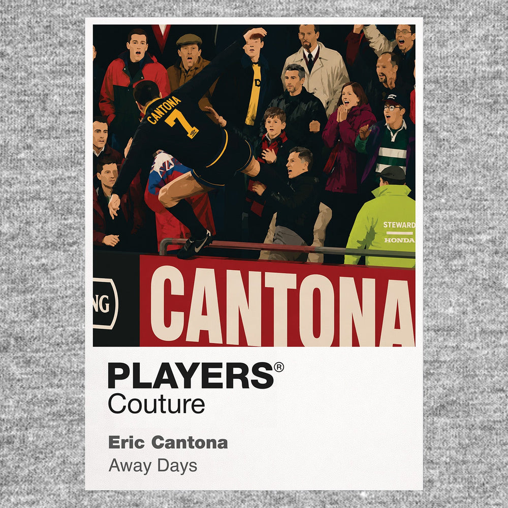 Eric Cantona Away Days Man United Men's Hoodie - Grey