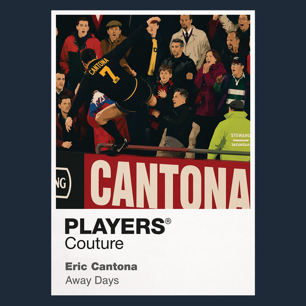 Eric Cantona Away Days Man United Men's Hoodie - Navy