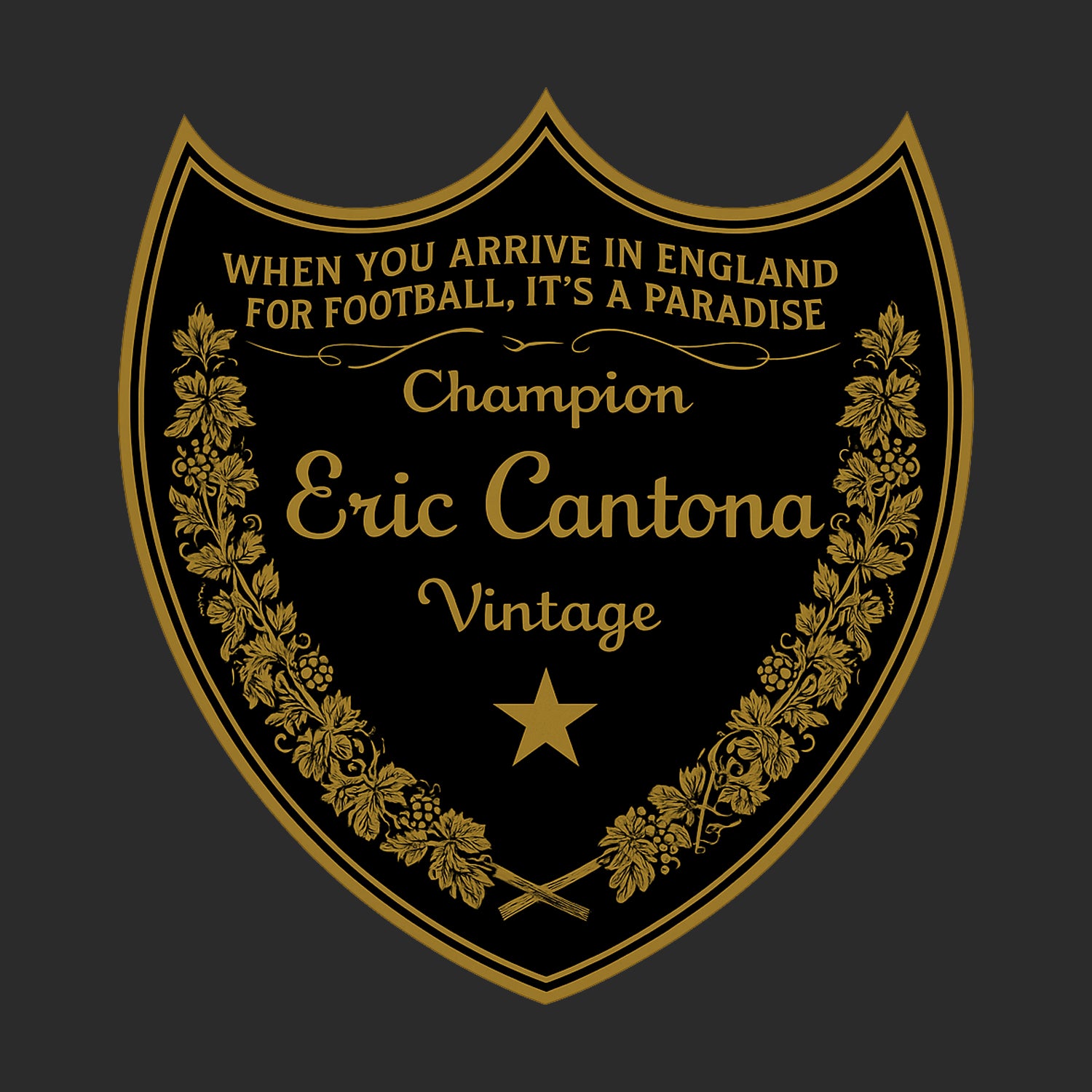 Eric Cantona Logo 2 Players Couture Men's Casual Hoodie