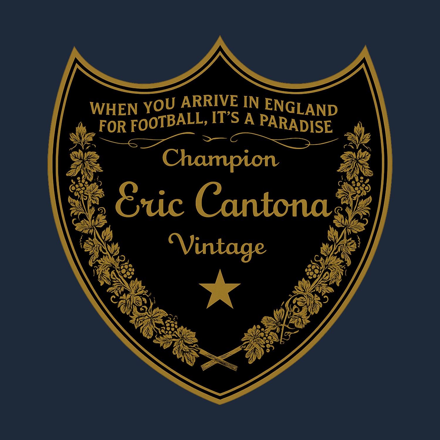 Eric Cantona Logo 2 Players Couture Men's Casual Hoodie