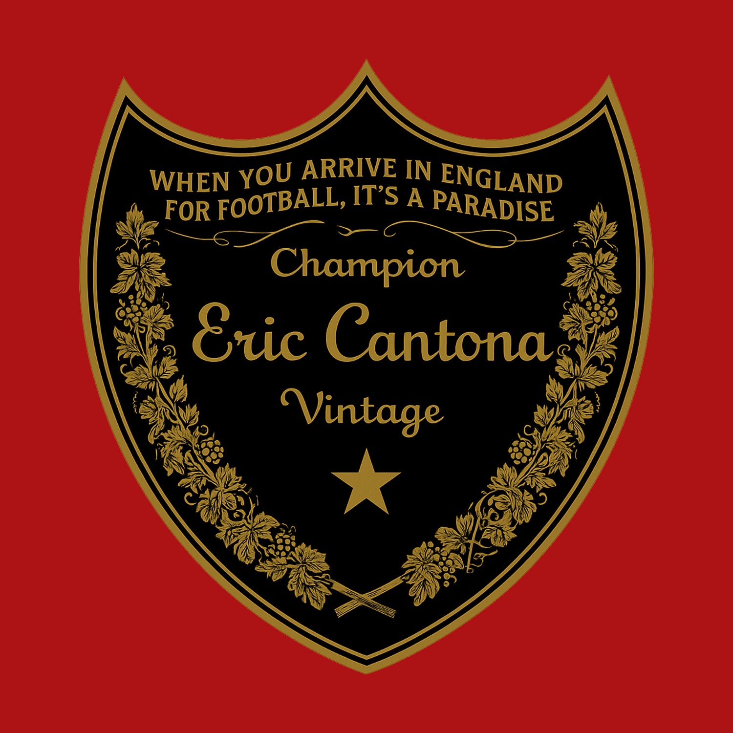 Eric Cantona Logo 2 Players Couture Men's Casual Hoodie