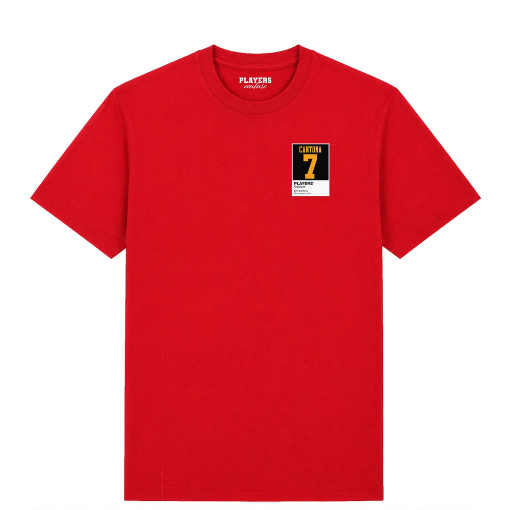 Eric Cantona Black 7 Football Shirt Frame Men's T-Shirt – red