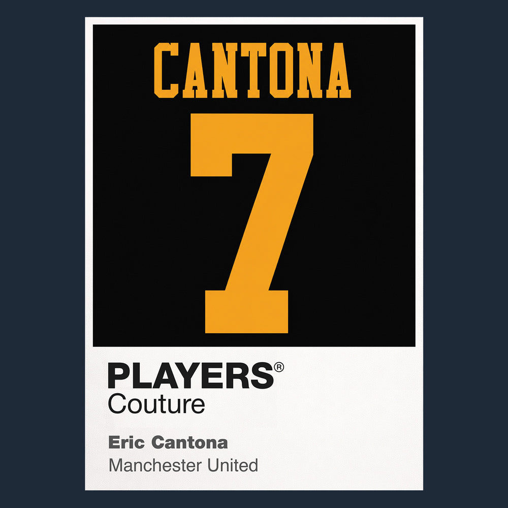 Eric Cantona Black 7 Football Shirt Frame Men's Hoodie