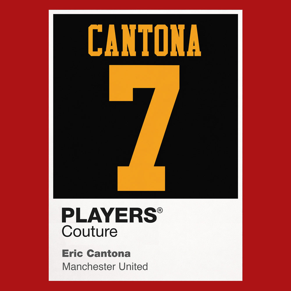 Eric Cantona Black 7 Football Shirt Frame Men's Hoodie