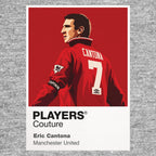 Eric Cantona Manchester United Icon Frame Kids T-Shirt — Gray Artwork