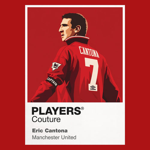 Eric Cantona Manchester United Icon Frame Men's Hoodie — Red Artwork
